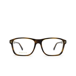 Gucci® Rectangle Eyeglasses: GG1045O color Havana 002.