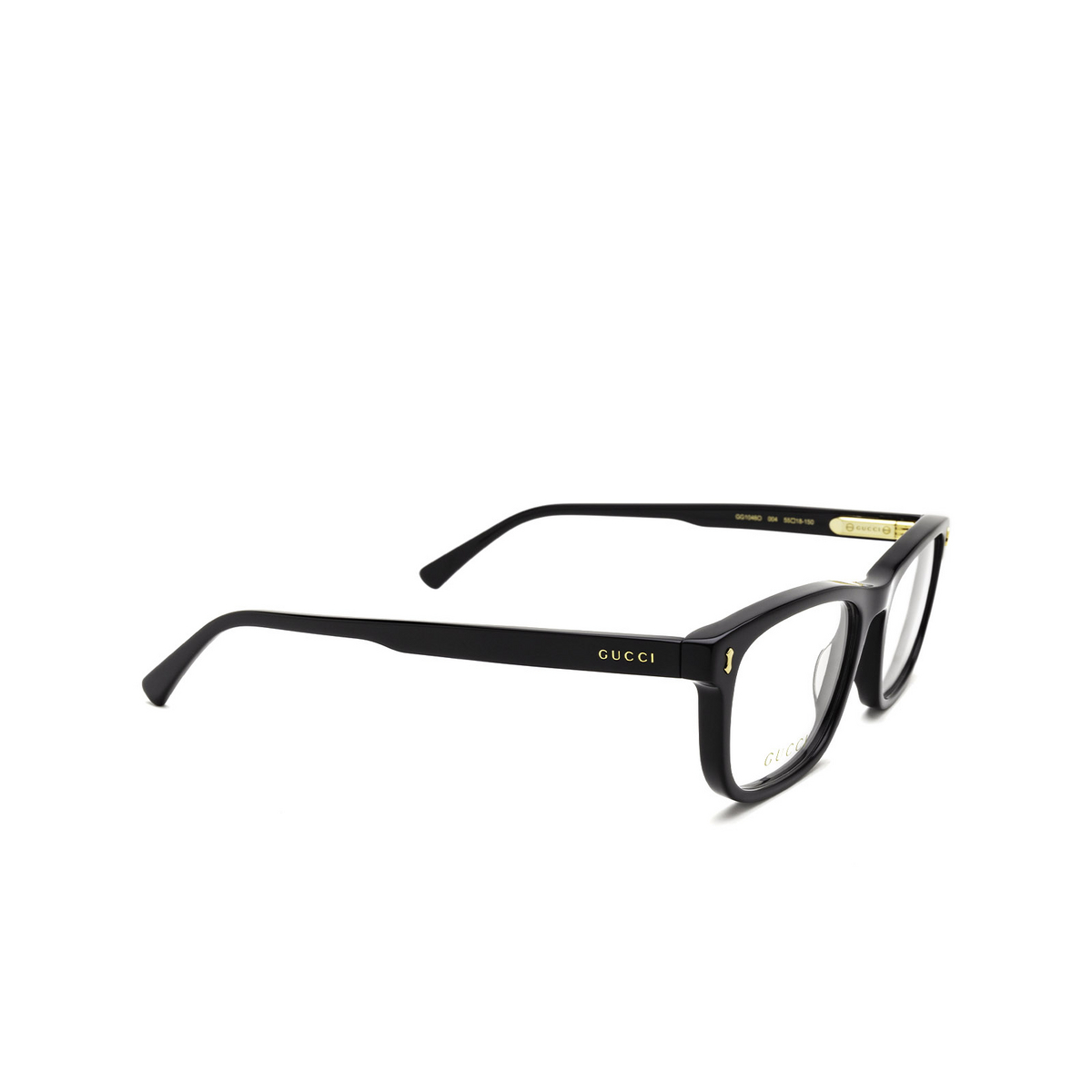 Gucci GG1046O Eyeglasses 004 Black - three-quarters view