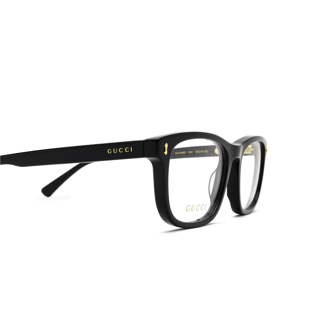 Gucci® Rectangle Eyeglasses: GG1046O color Black 004 - 3/3.