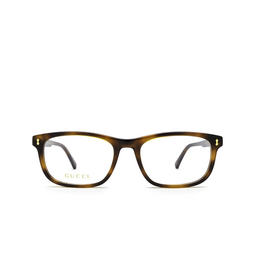 Gucci® Rectangle Eyeglasses: GG1046O color Havana 005.