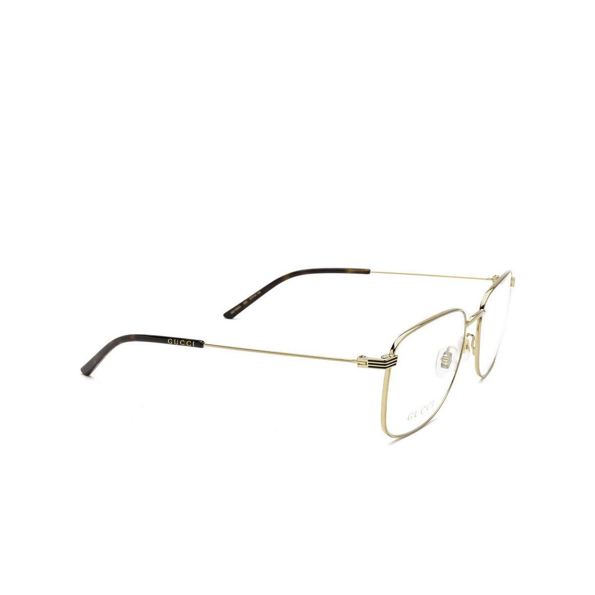 Gucci GG1052O Eyeglasses 004 Gold - three-quarters view