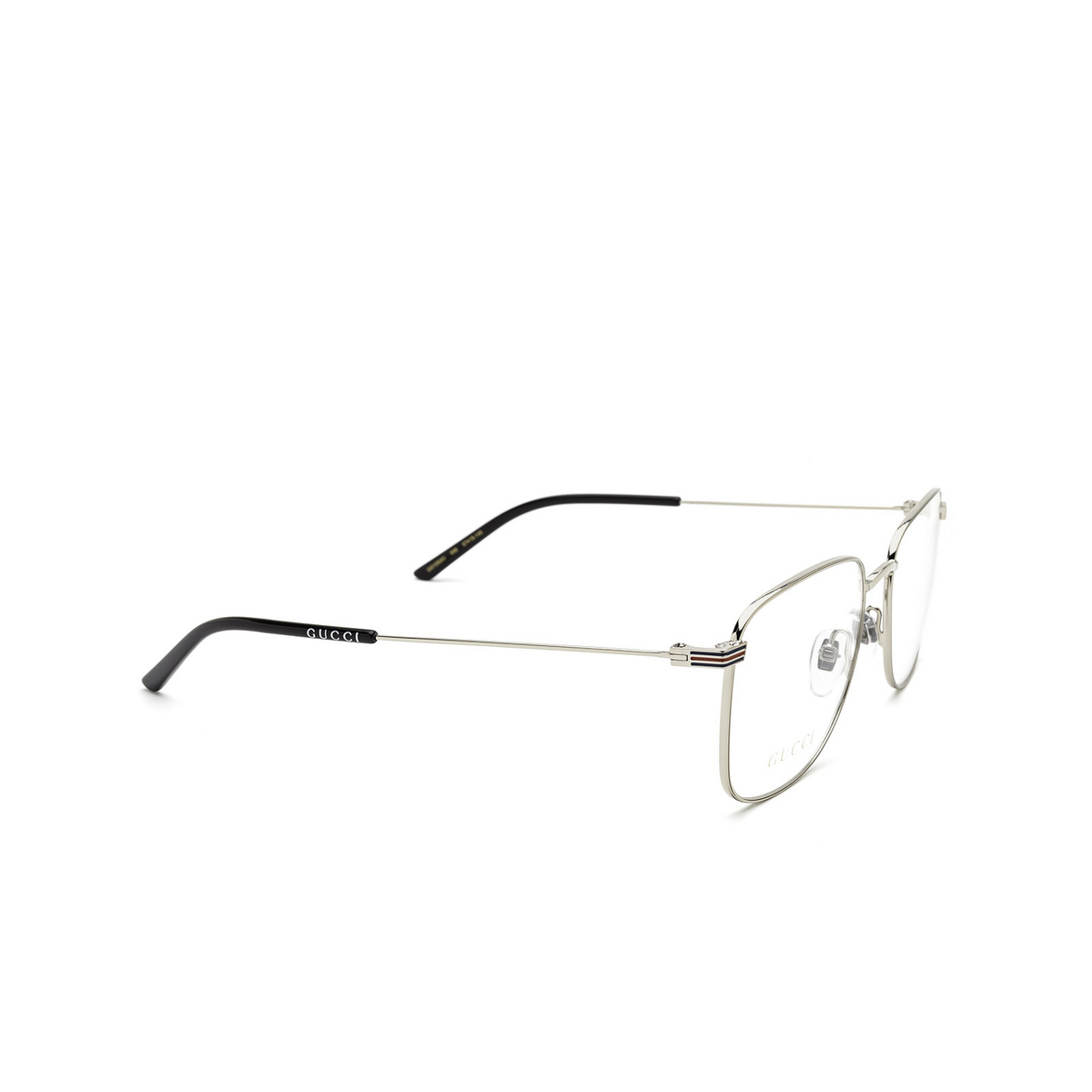 Gucci GG1052O Eyeglasses 006 Silver - three-quarters view