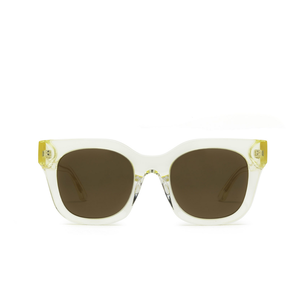 Huma® Square Sunglasses: Blue color Champagne 02 - front view.