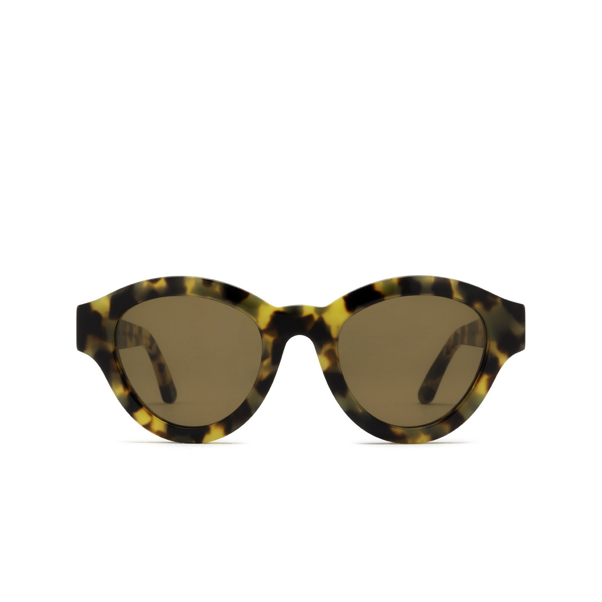 Huma® Cat-eye Sunglasses: Dug color Maculate 19 - front view.