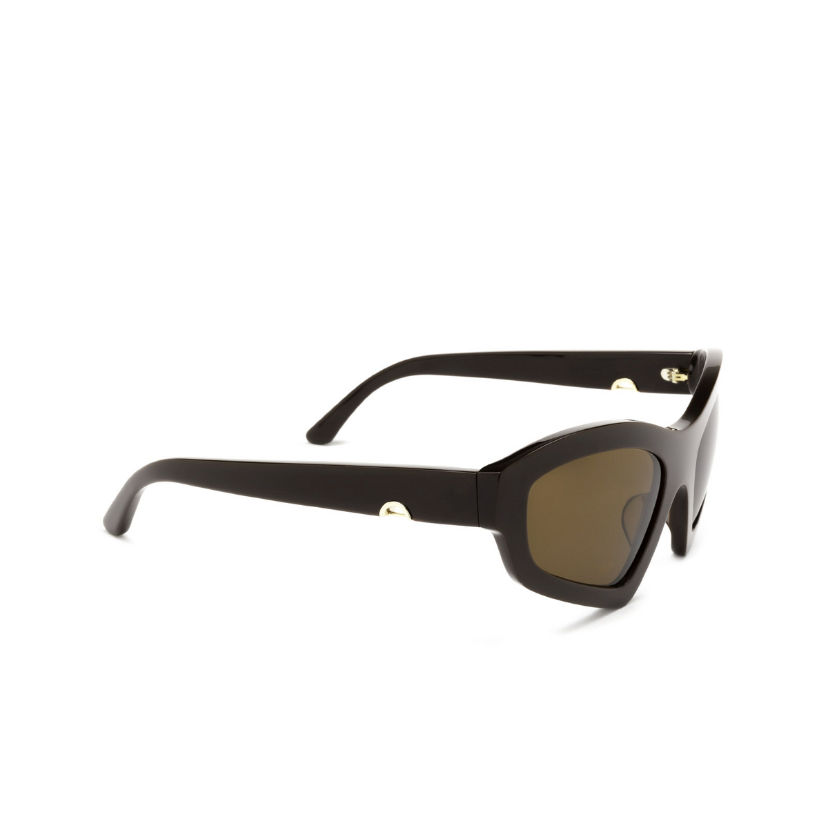 Huma® Cat-eye Sunglasses: Enne color Chocolate 22 - three-quarters view.