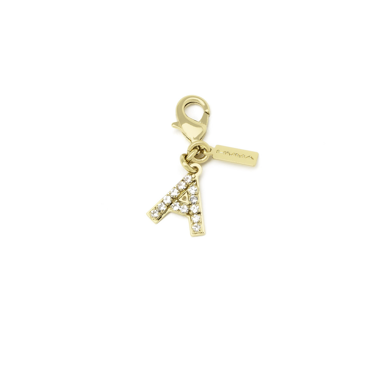 Huma® Accessories: Letter Charm color Gold & Crystal E02-4 - 3/3.