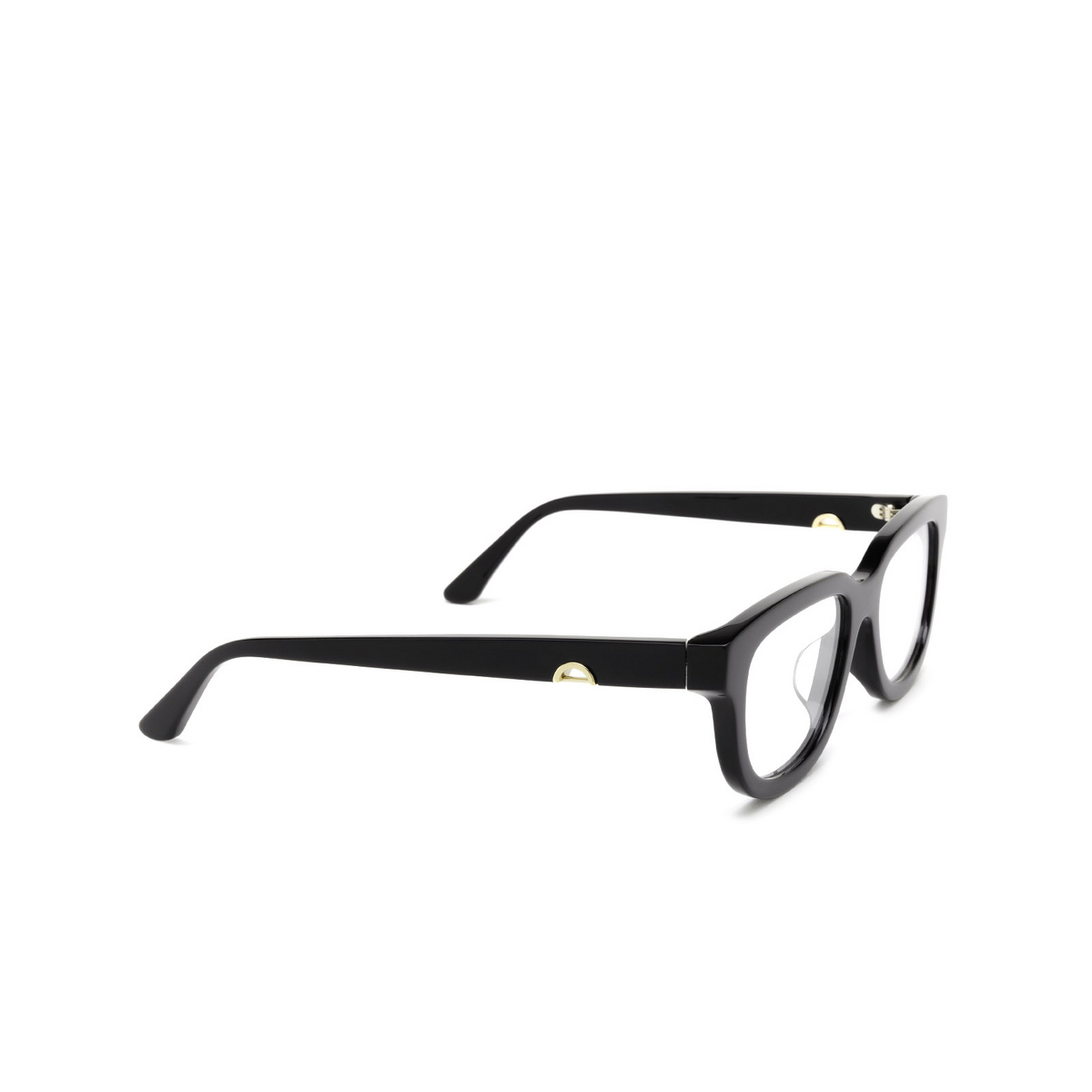 Huma® Square Eyeglasses: Lion Optical color Black 06 - three-quarters view.