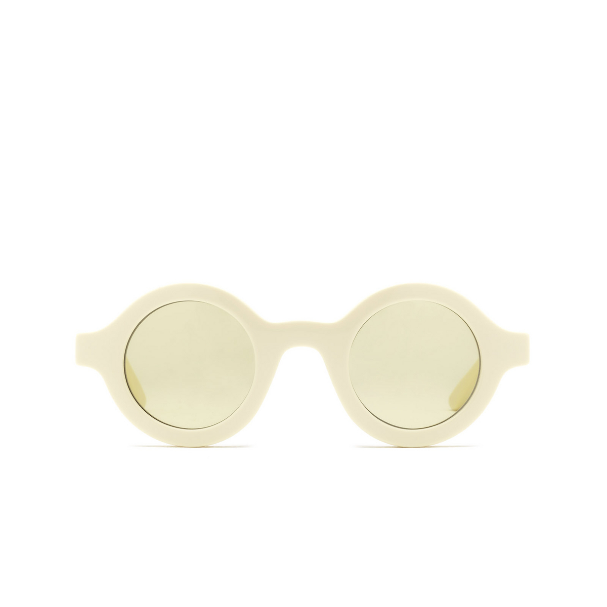 Huma® Round Sunglasses: Myo color Ivory 07 - front view.