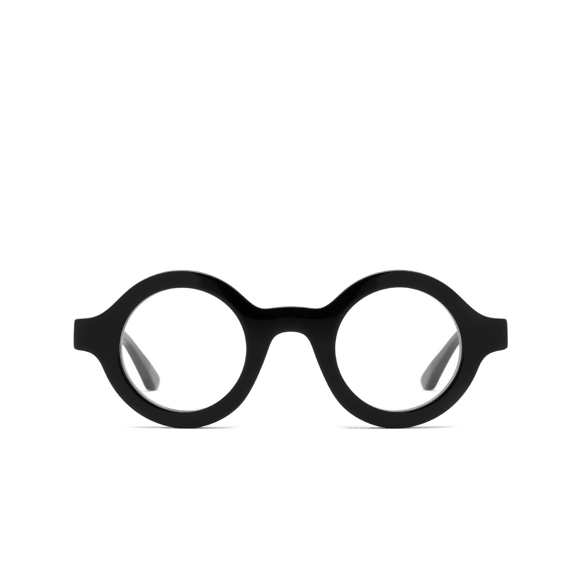 Huma® Round Eyeglasses: Myo Optical color Black 06 - front view.