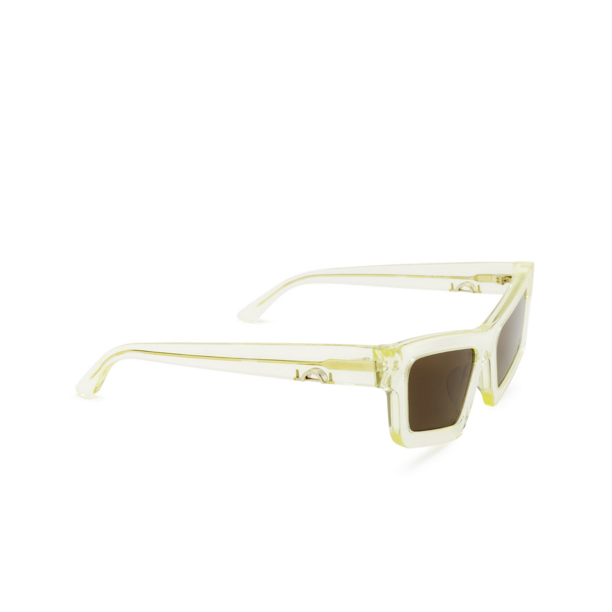 Huma® Rectangle Sunglasses: Tilde color Champagne 02 - three-quarters view.