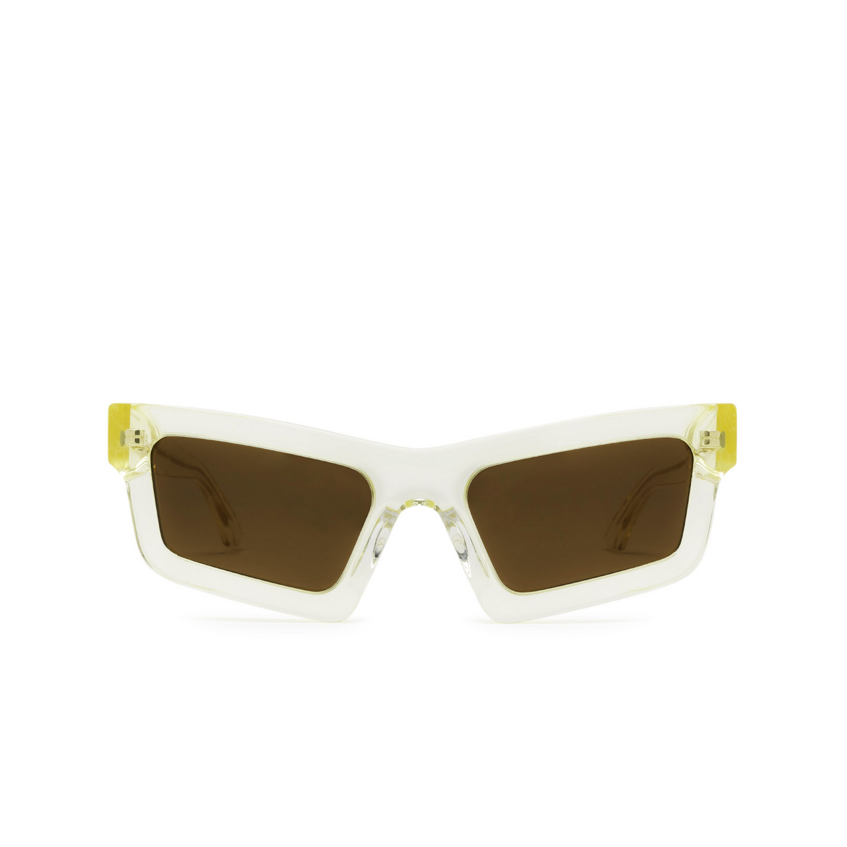 Huma® Rectangle Sunglasses: Tilde color Champagne 02 - front view.