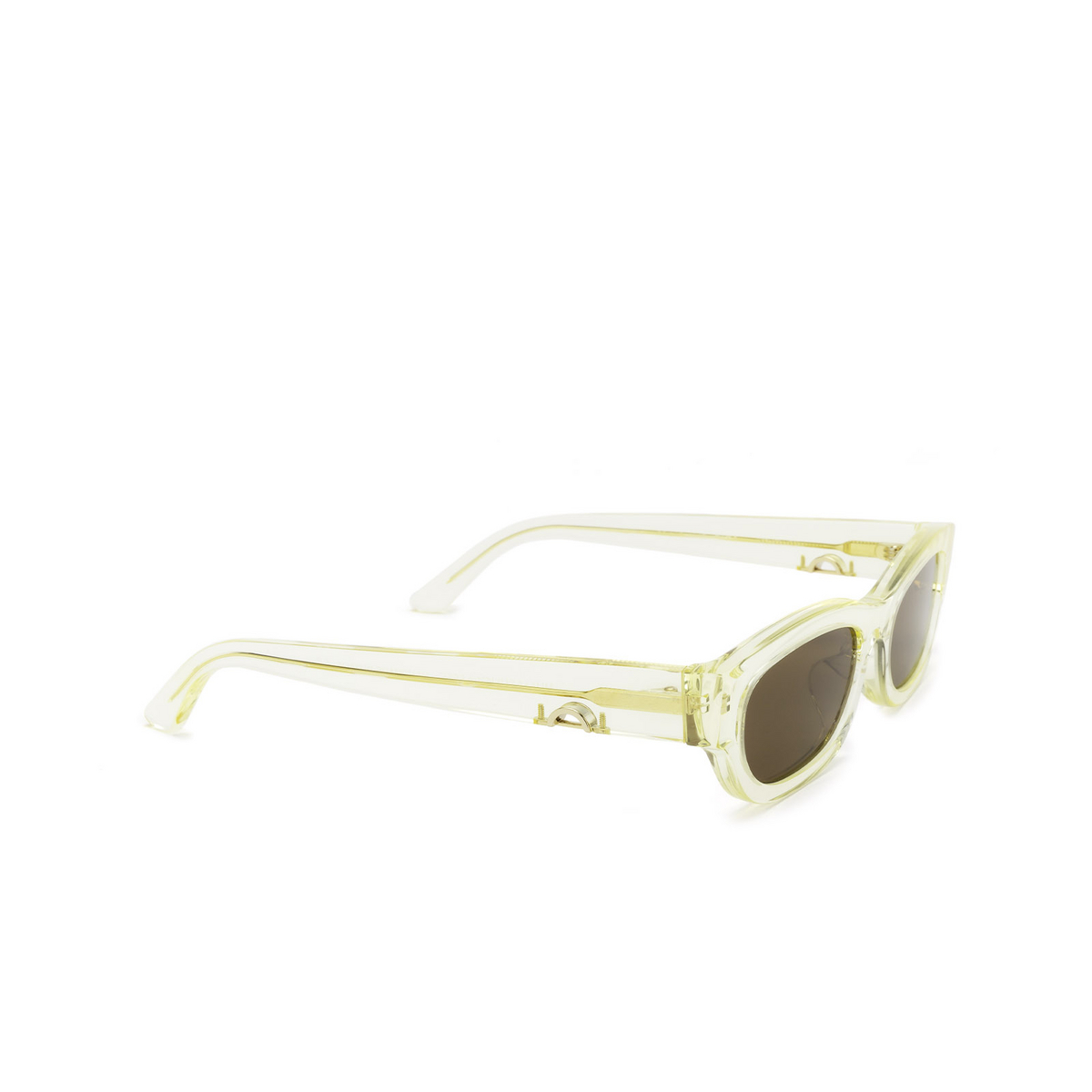 Huma® Rectangle Sunglasses: Tojo color Champagne 02 - three-quarters view.
