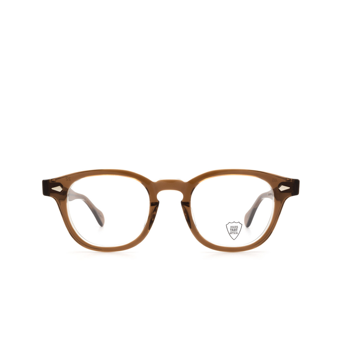 Julius Tart Optical® Square Eyeglasses: Ar color Brown Crystal Ii - front view.