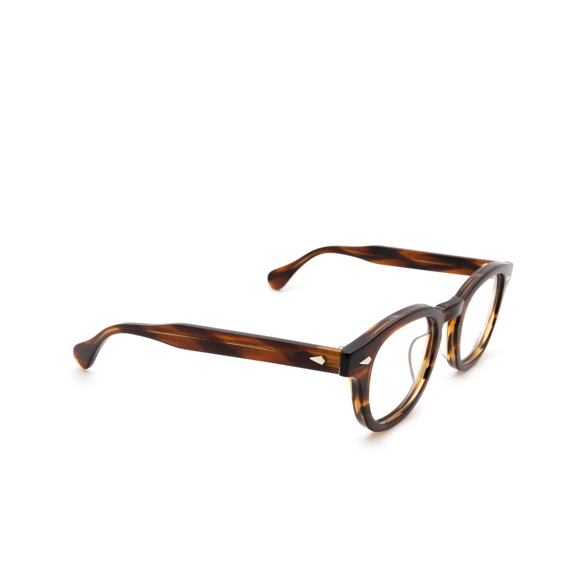 Julius Tart Optical® Square Eyeglasses: Ar color Light Brown - three-quarters view.