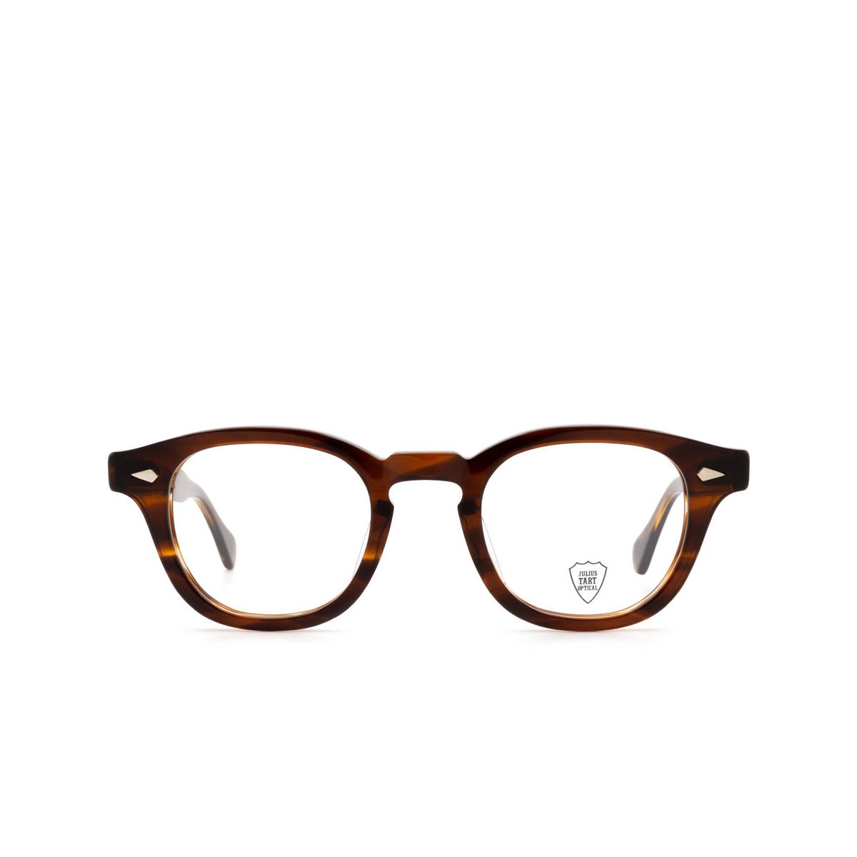 Julius Tart Optical® Square Eyeglasses: Ar color Light Brown - front view.