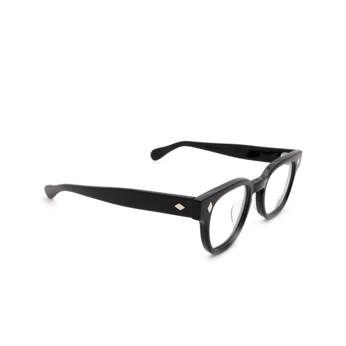 Julius Tart Optical® Square Eyeglasses: Bryan color Black - three-quarters view.