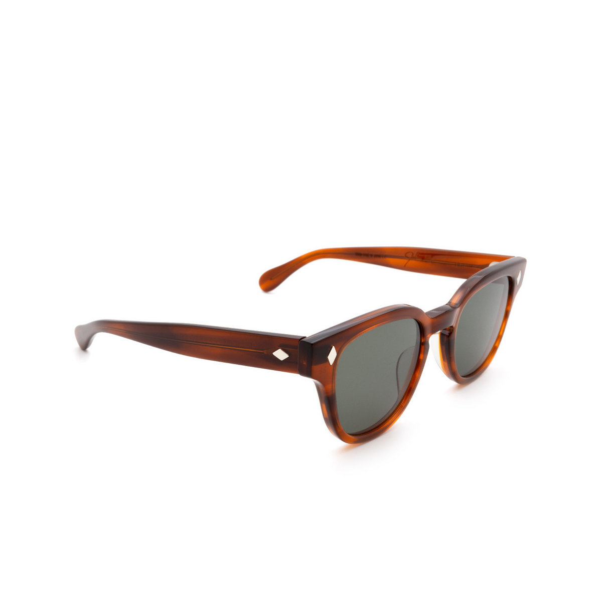 Julius Tart Optical® Square Sunglasses: Bryan Sun color Amber - three-quarters view.