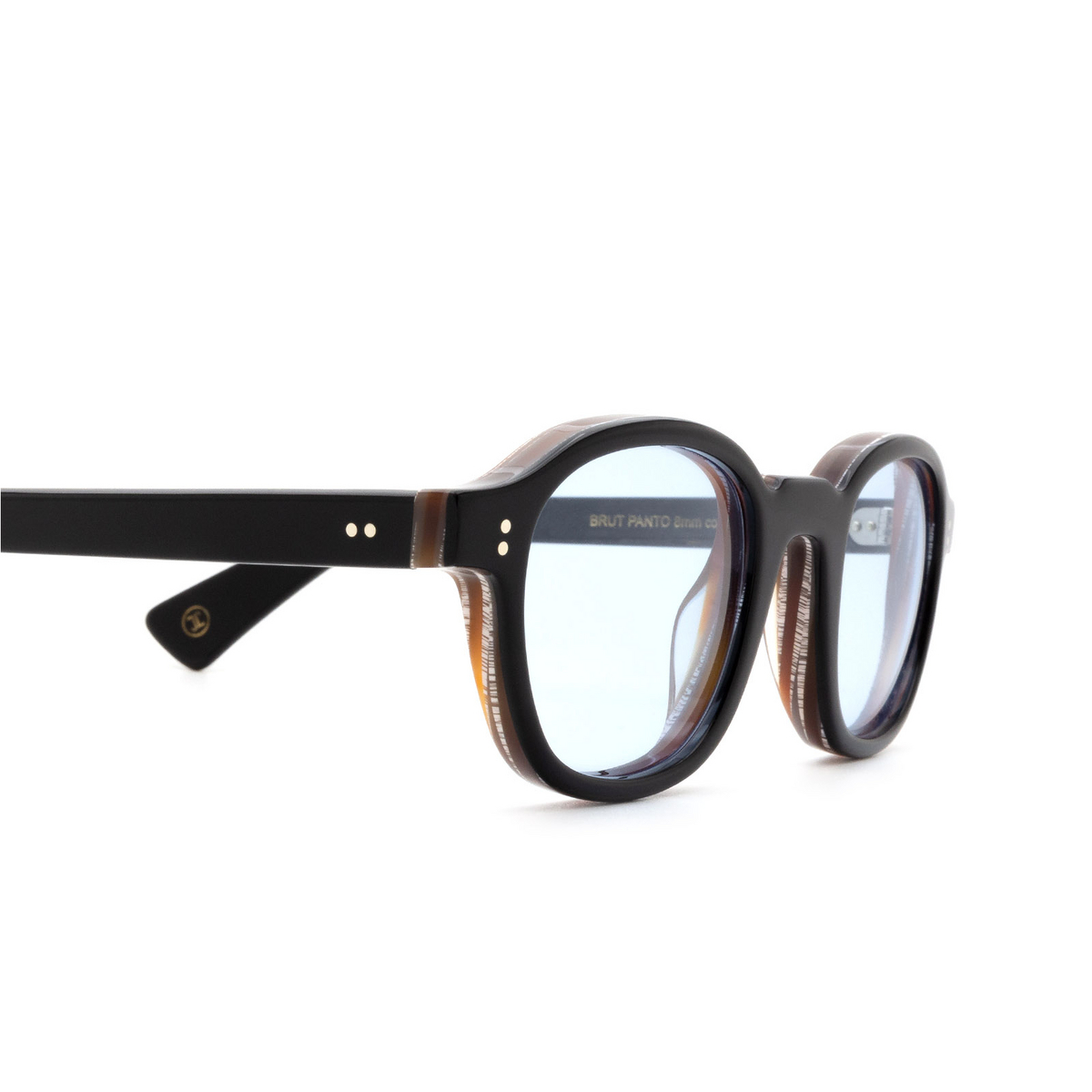 Lesca® Square Sunglasses: BRUT PANTO 8MM color 13 Black - 3/3