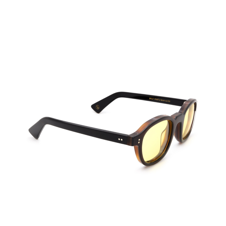Gafas de sol Lesca BRUT PANTO 8MM 20 black & brown - 2/4