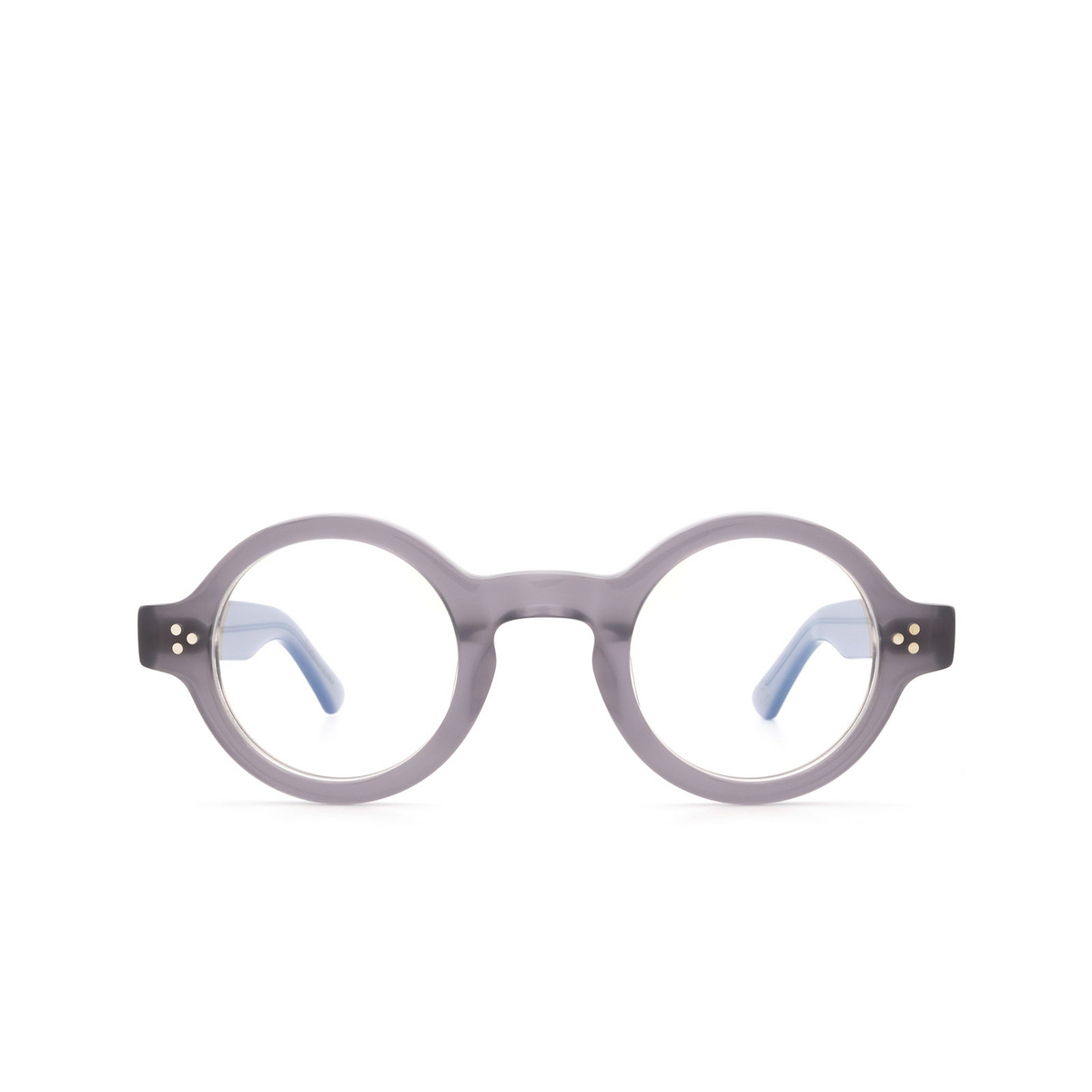 Lesca® Round Eyeglasses: Burt color Gray A5 - front view.
