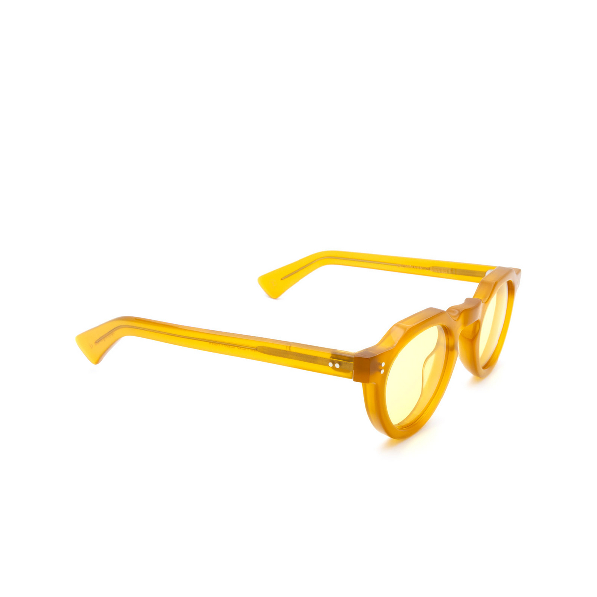 Lesca® Irregular Sunglasses: CROWN PANTO 8MM color Honey 1 - three-quarters view.