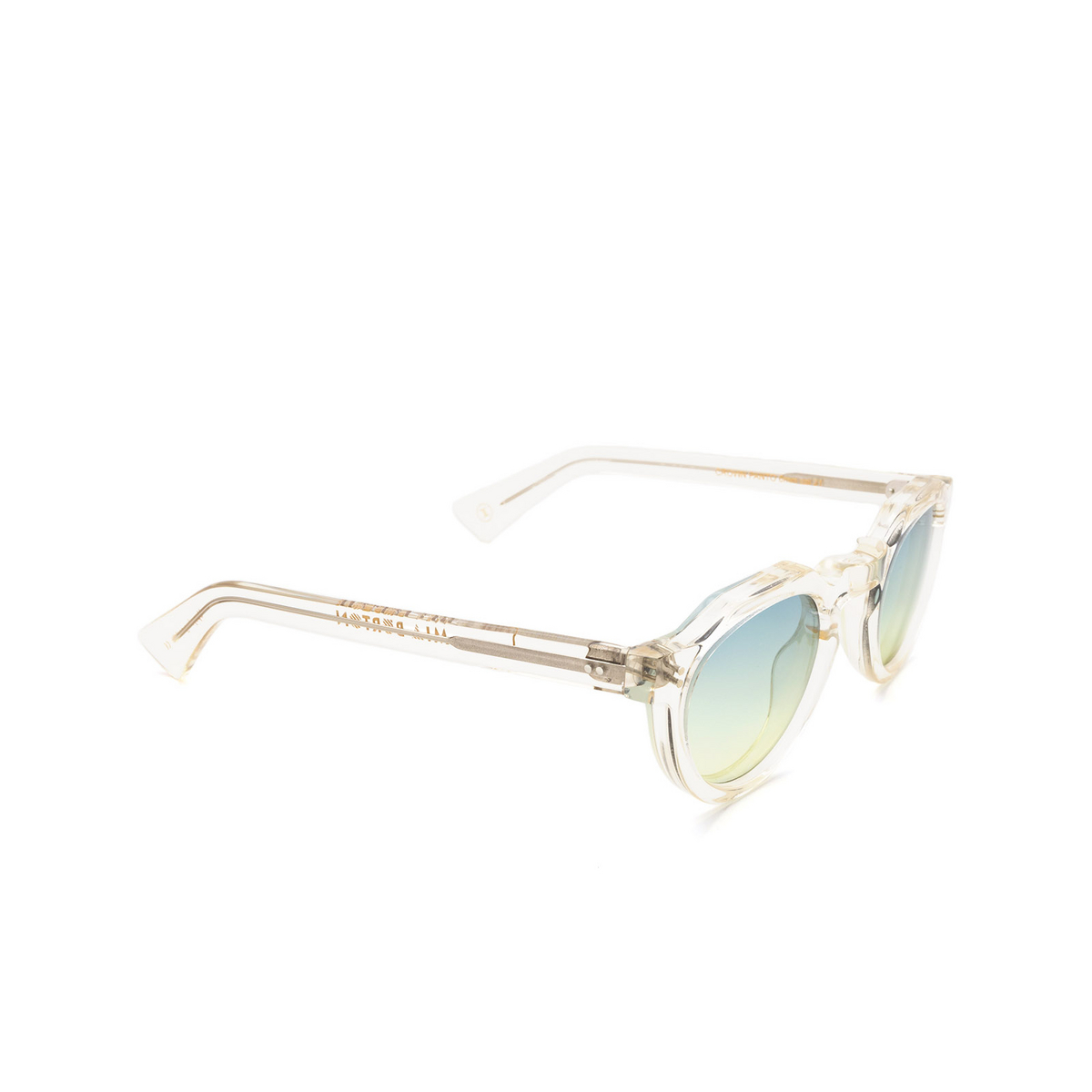 Lesca® Irregular Sunglasses: Crown Panto X Mia Burton color 21 - LOUD MIND / SOFT VOICE GRADIENT - three-quarters view.
