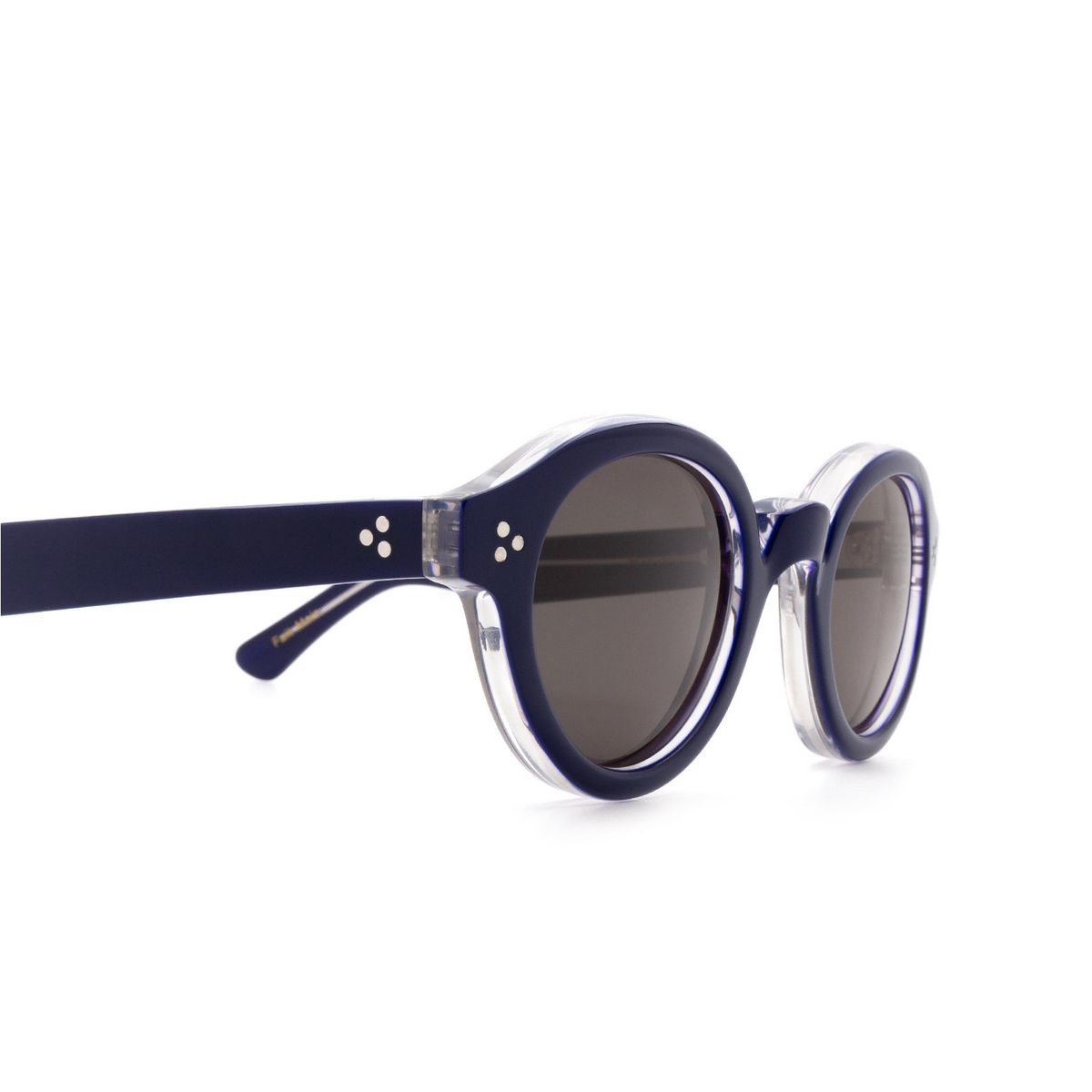 Lesca® Round Sunglasses: La Corbs color 20108 Blue - 3/3
