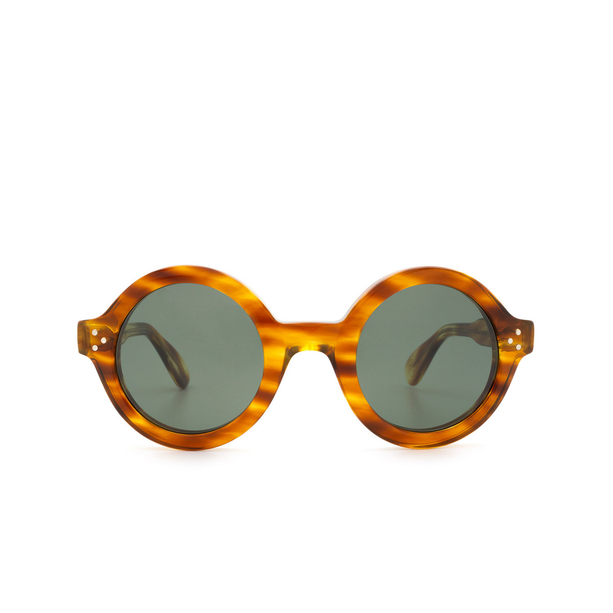 Lesca® Round Sunglasses: Phil Sun color Écaille Jaspé A3 - front view.