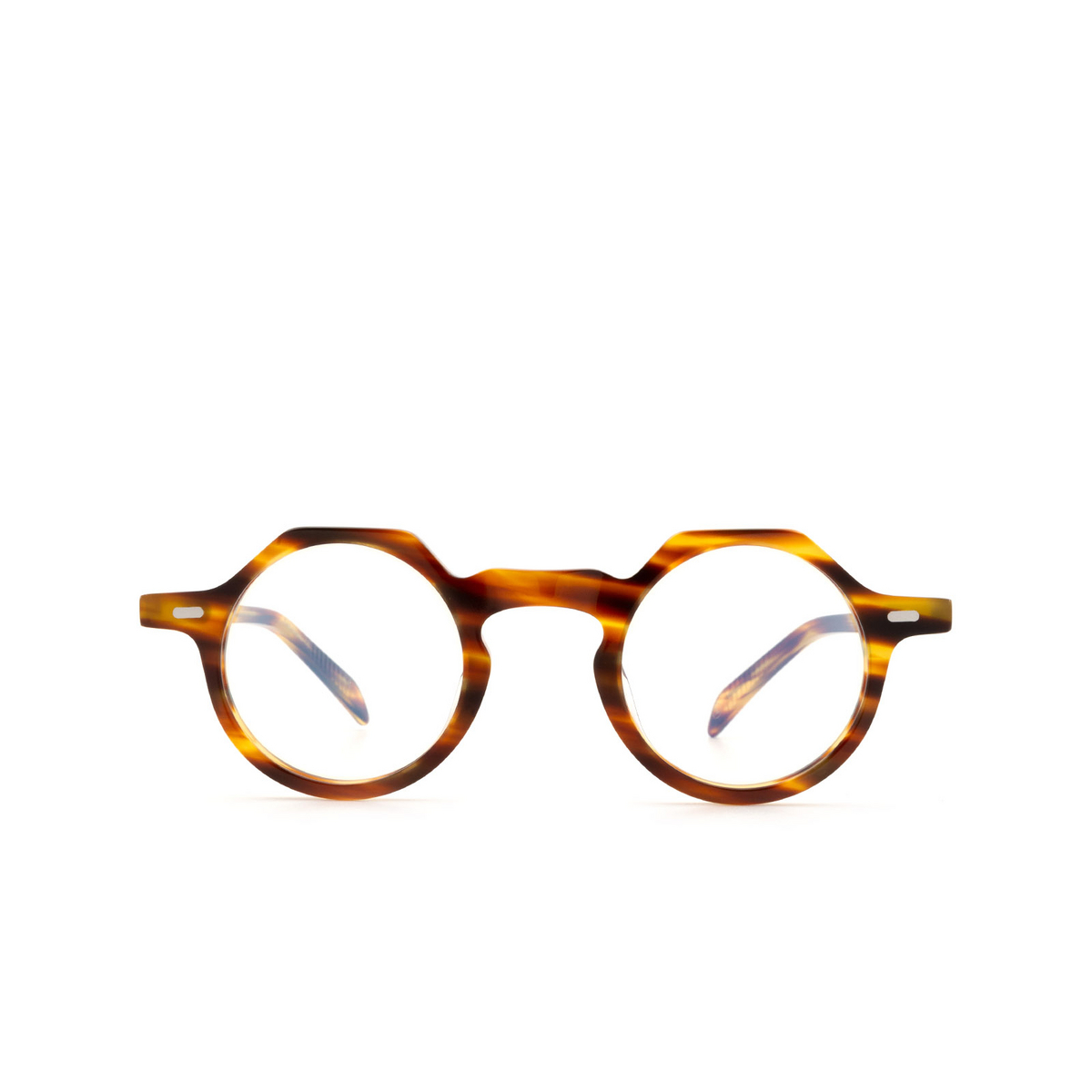 Lesca® Irregular Eyeglasses: Yoga color Écaille Jaspé 827 - front view.