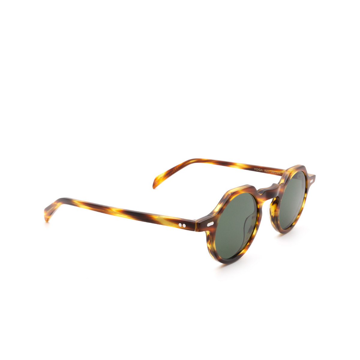 Lesca® Irregular Sunglasses: Yoga Sun color Havana 827 - three-quarters view.