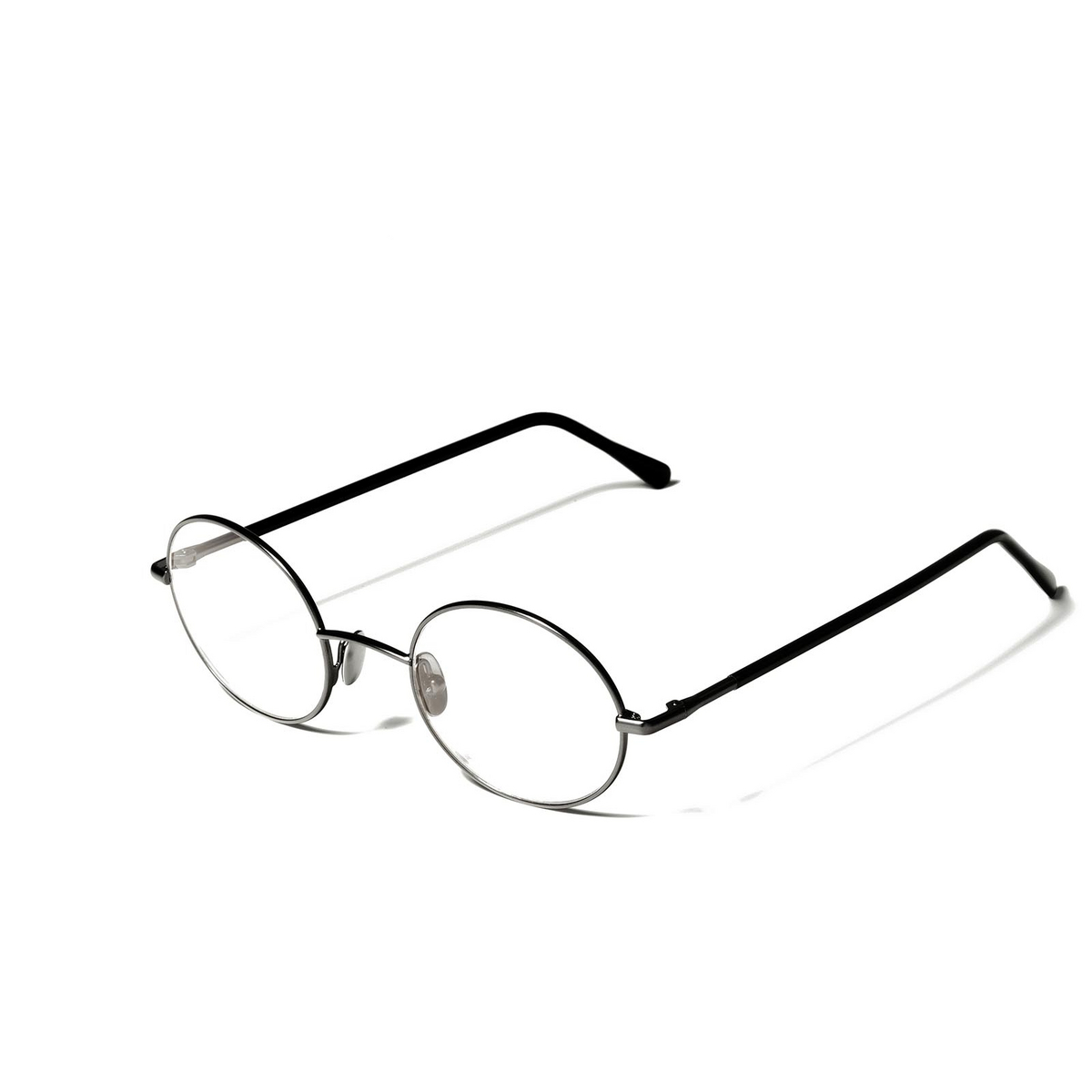 L.G.R® Round Eyeglasses: Bowles color Matte Grey 04 - three-quarters view.