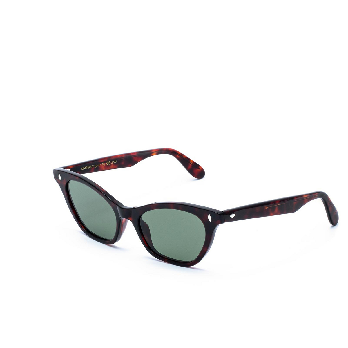 L.G.R® Cat-eye Sunglasses: Kimberly color Havana Bordeaux 65 - three-quarters view.