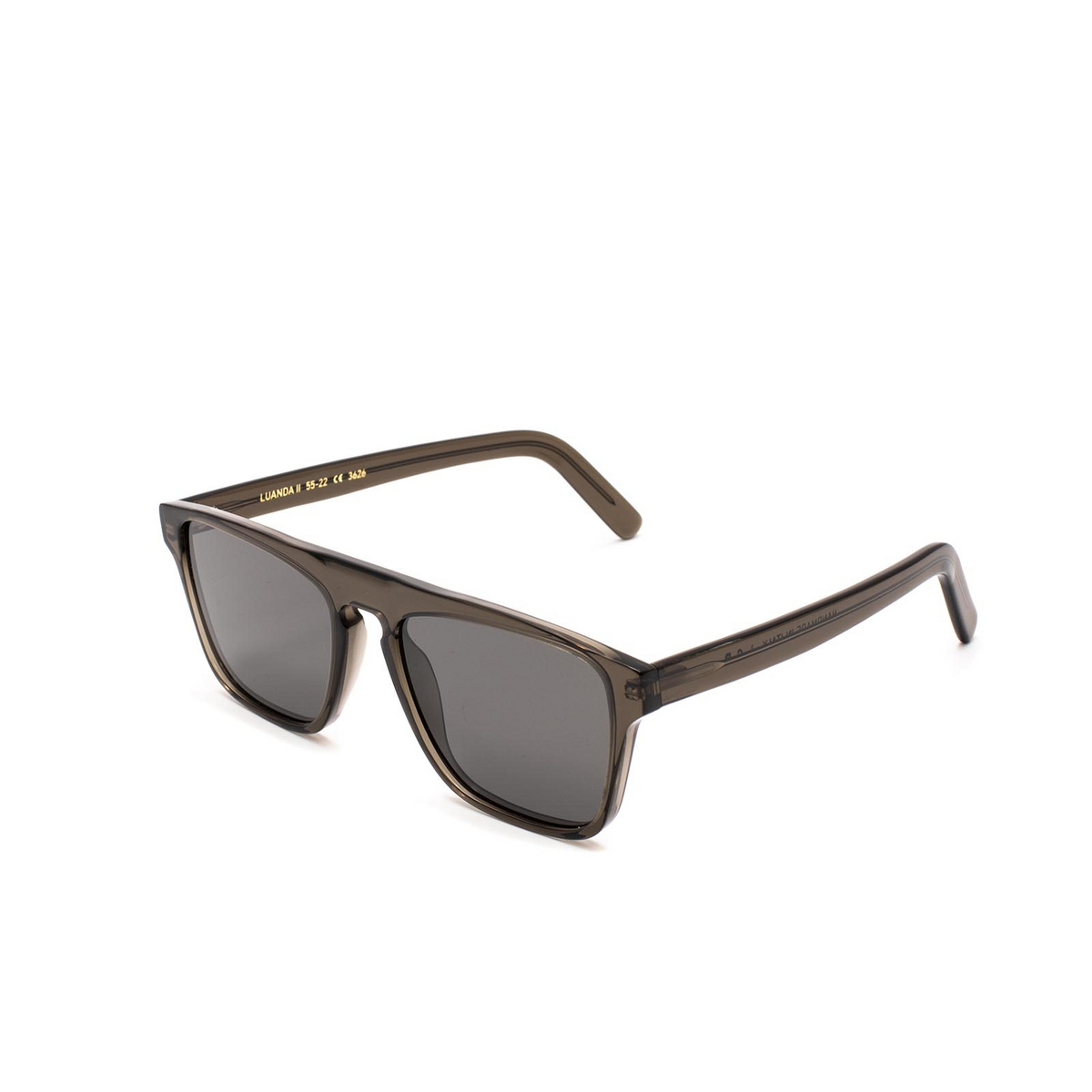 L.G.R® Square Sunglasses: Luanda Ii color Grey 70 - three-quarters view.