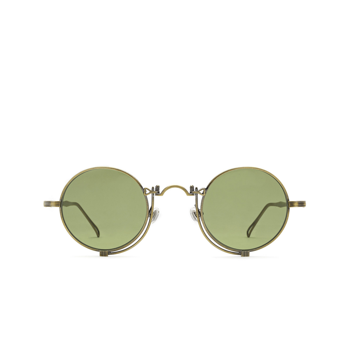 Matsuda® Round Sunglasses: 10601H color Antique Gold Ag - front view.