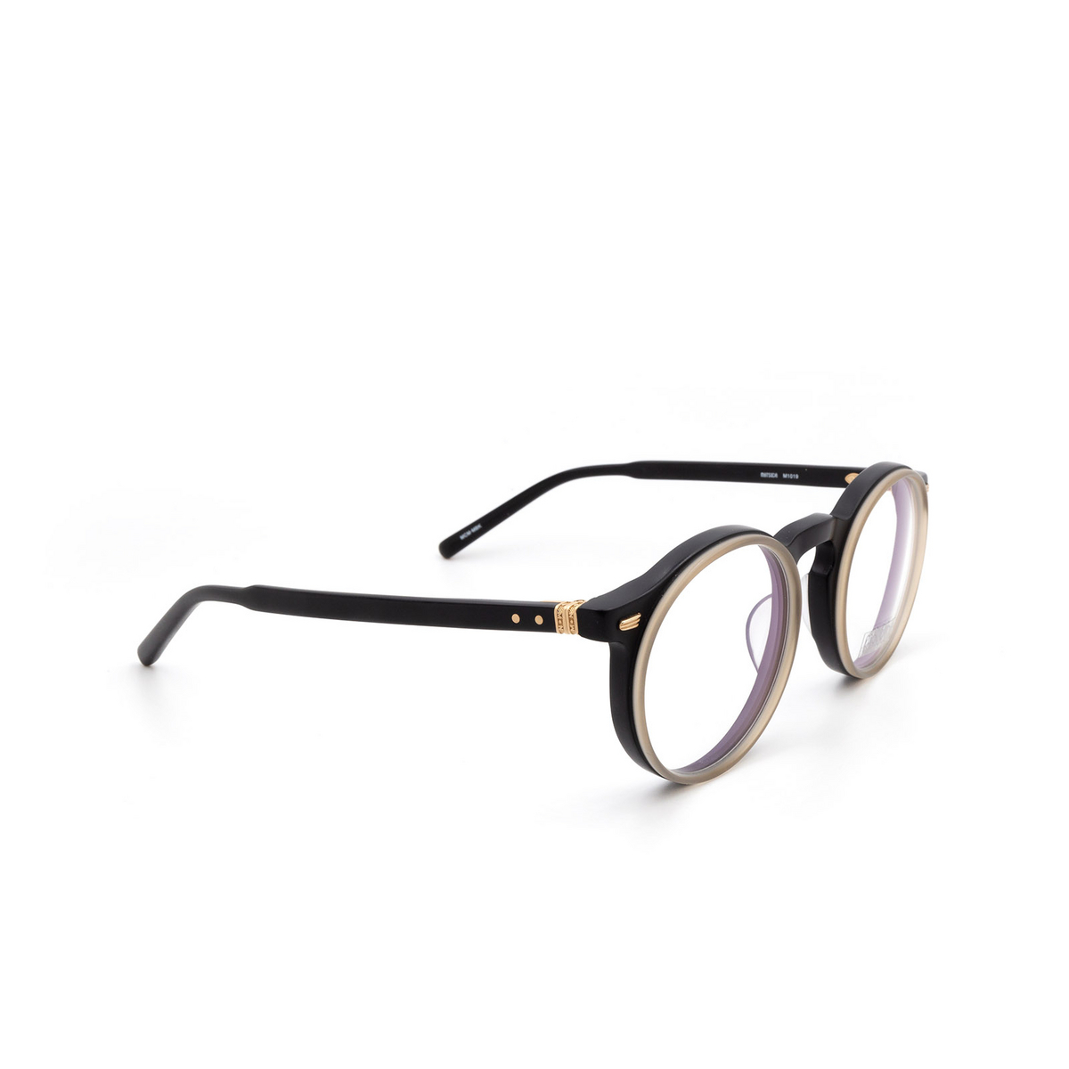 Matsuda M1019 Eyeglasses MCM-MBK - three-quarters view