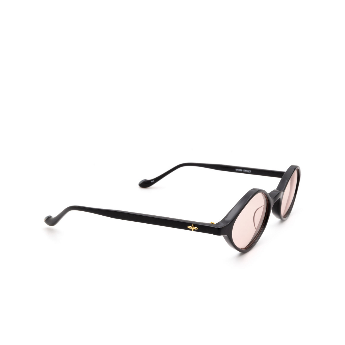 Matsuda® Irregular Sunglasses: M1026 color Black Blk - three-quarters view.