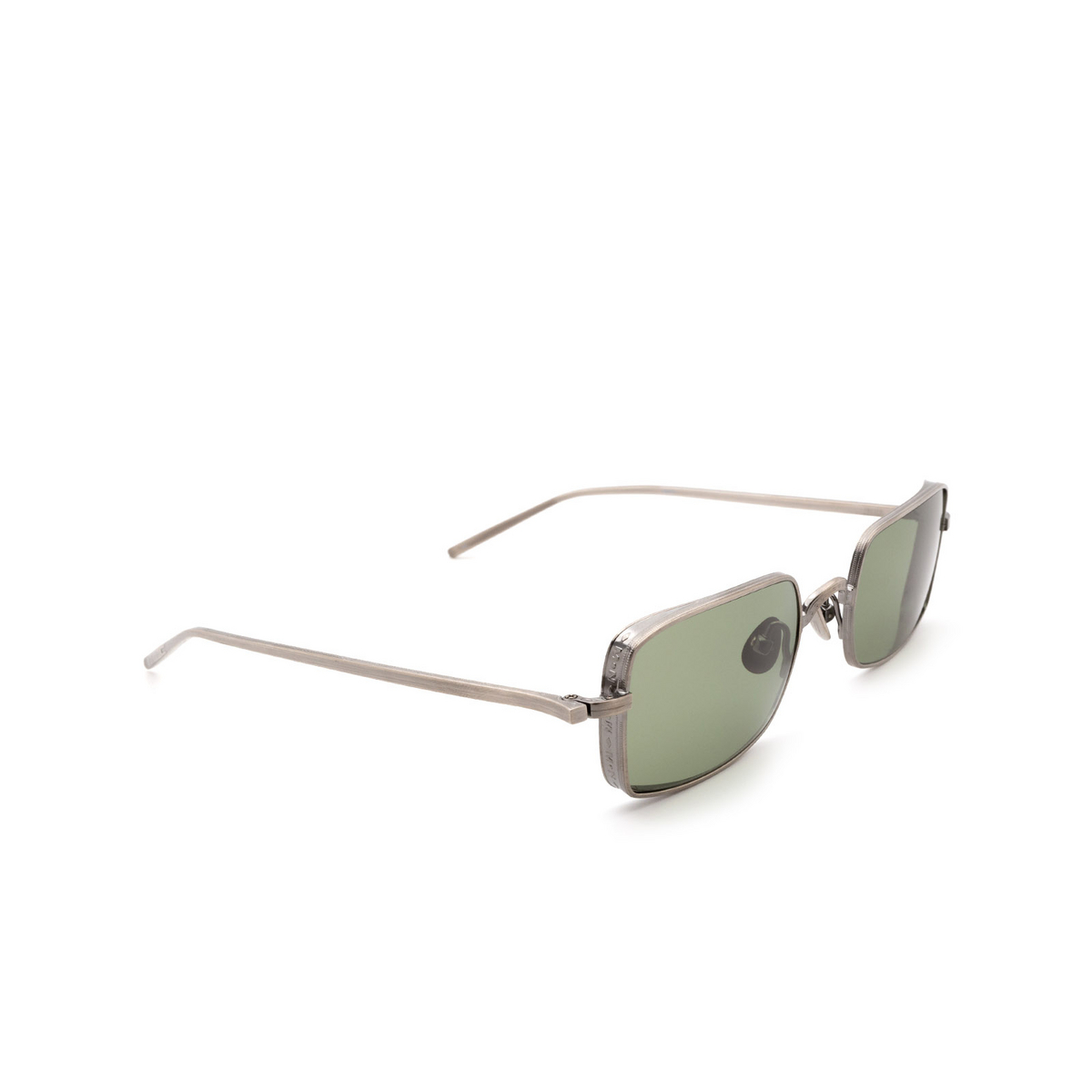 Matsuda® Rectangle Sunglasses: M3079 color Antique Silver As - three-quarters view.