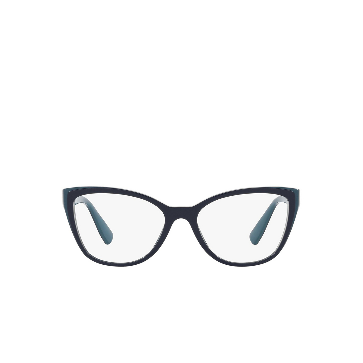 Miu Miu® Cat-eye Eyeglasses: Core Collection MU 04SV color Blue TMY1O1 - front view.