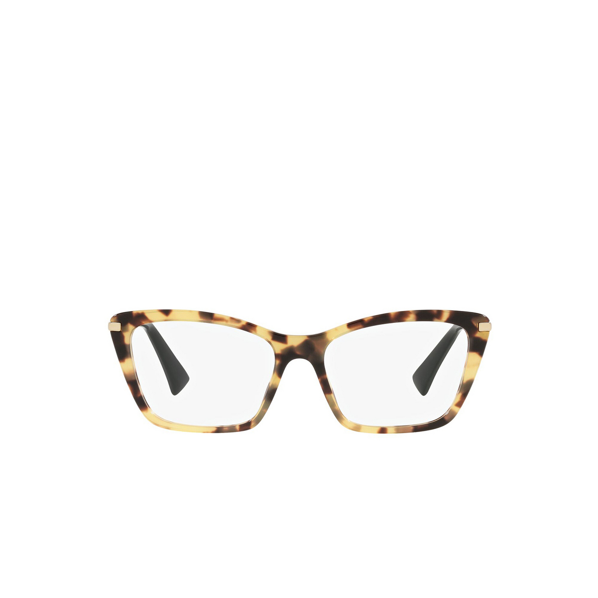 Miu Miu® Cat-eye Eyeglasses: MU 01UV color Light Havana 7S01O1 - front view.