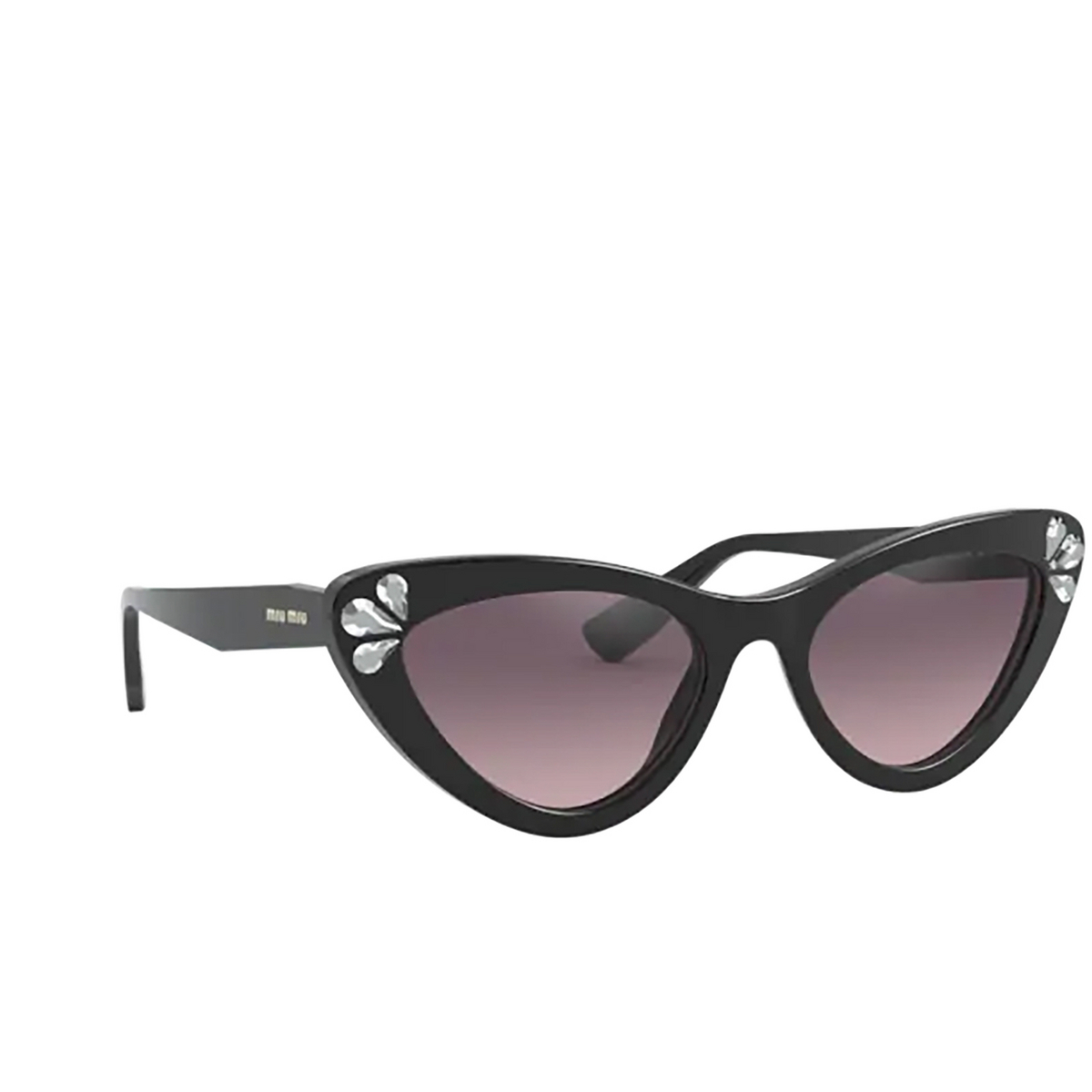 Miu Miu® Sunglasses: MU 01VS color Black 152146 - front view.