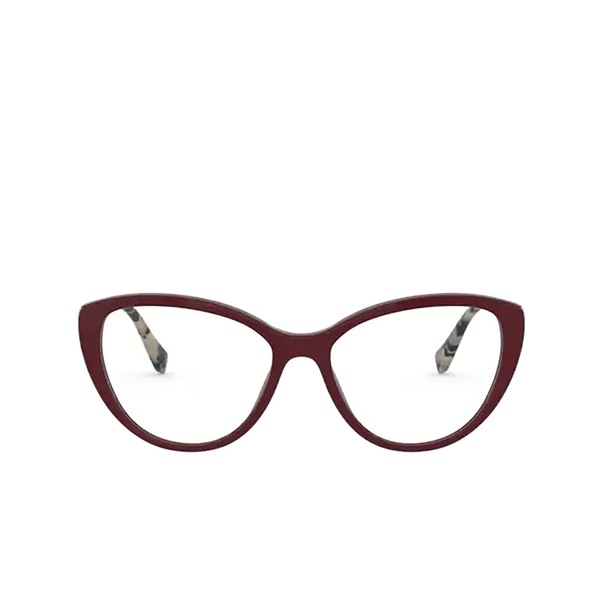 Miu Miu® Cat-eye Eyeglasses: MU 02SV color Bordeaux USH1O1 - front view.