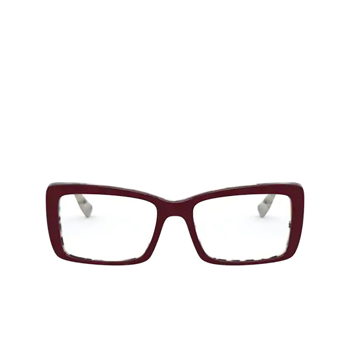 Miu Miu MU 03SV Eyeglasses 03E1O1 Beige Havana Top Bordeaux - front view
