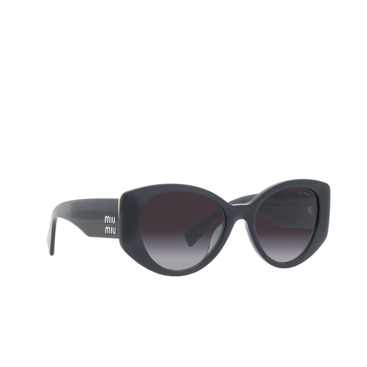 Miu Miu® Cat-eye Sunglasses: MU 03WS color Grey Opal 06U5D1 - three-quarters view.