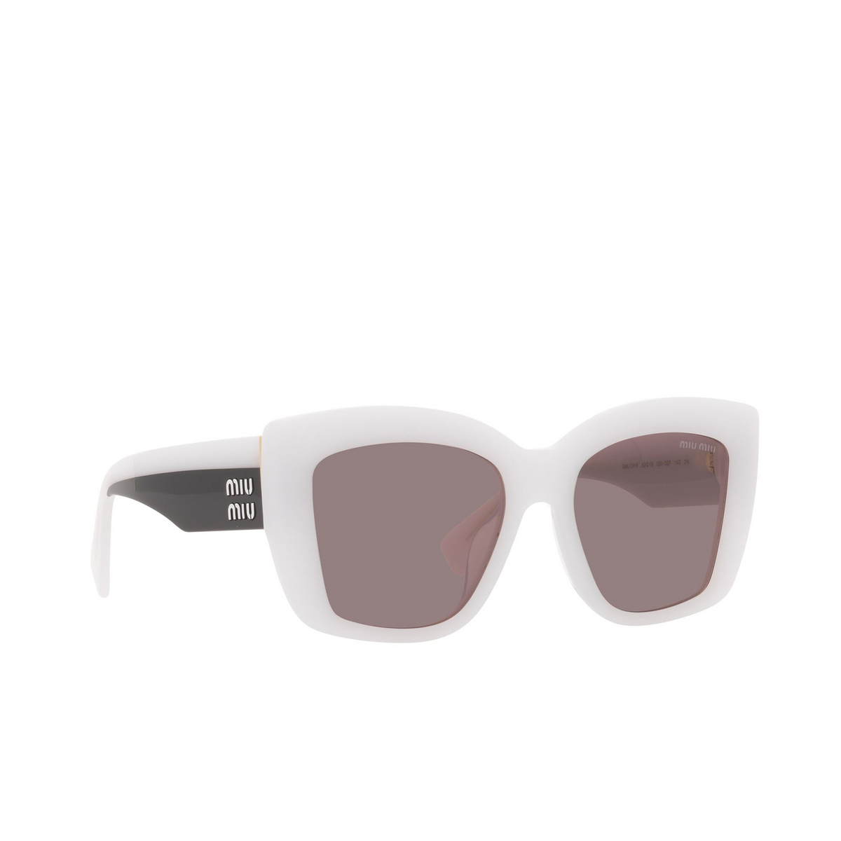 Miu Miu® Square Sunglasses: MU 04WS color White Opal 05X05P - three-quarters view.