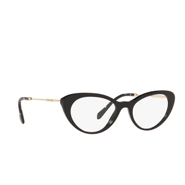 Gafas graduadas Miu Miu MU 05RV 1AB1O1 black - Vista tres cuartos