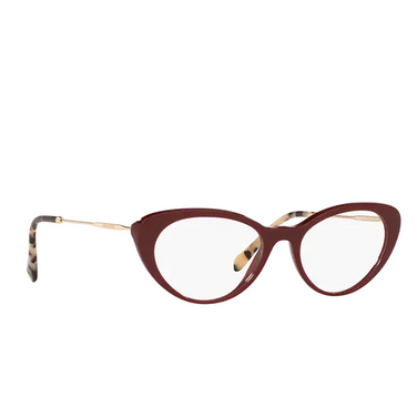 Gafas graduadas Miu Miu MU 05RV USH1O1 bordeaux - Vista tres cuartos