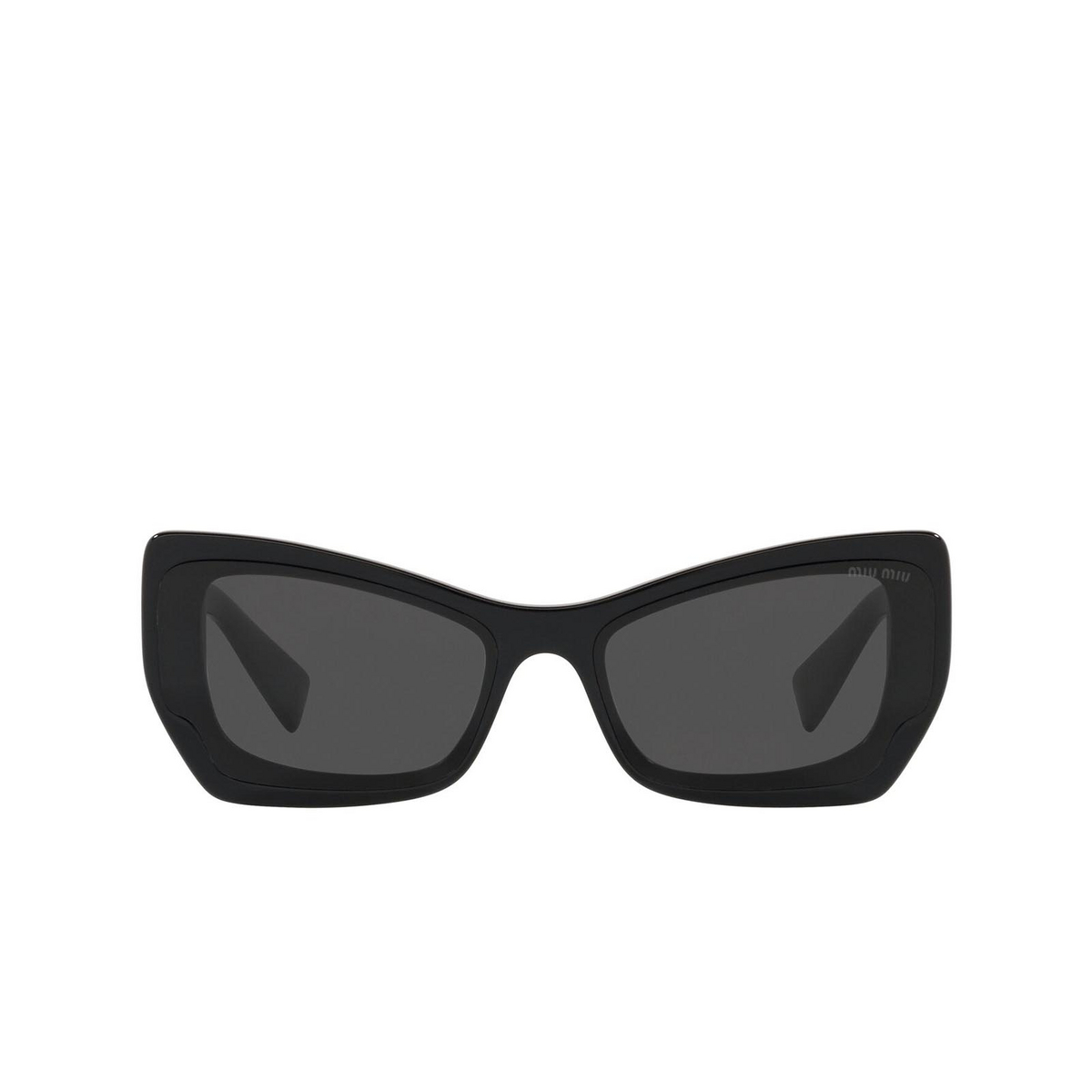 Miu Miu® Irregular Sunglasses: MU 07XS color Crystal Black 03I5S0 - front view.