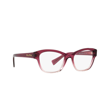 Occhiali da vista Miu Miu MU 08TV 04T1O1 gradient bordeaux - tre quarti