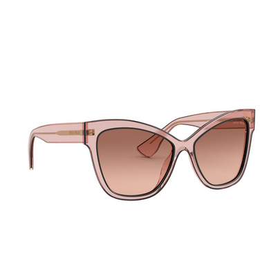 Miu Miu MU 08VS Sunglasses 01I0A5 pink transparent - three-quarters view
