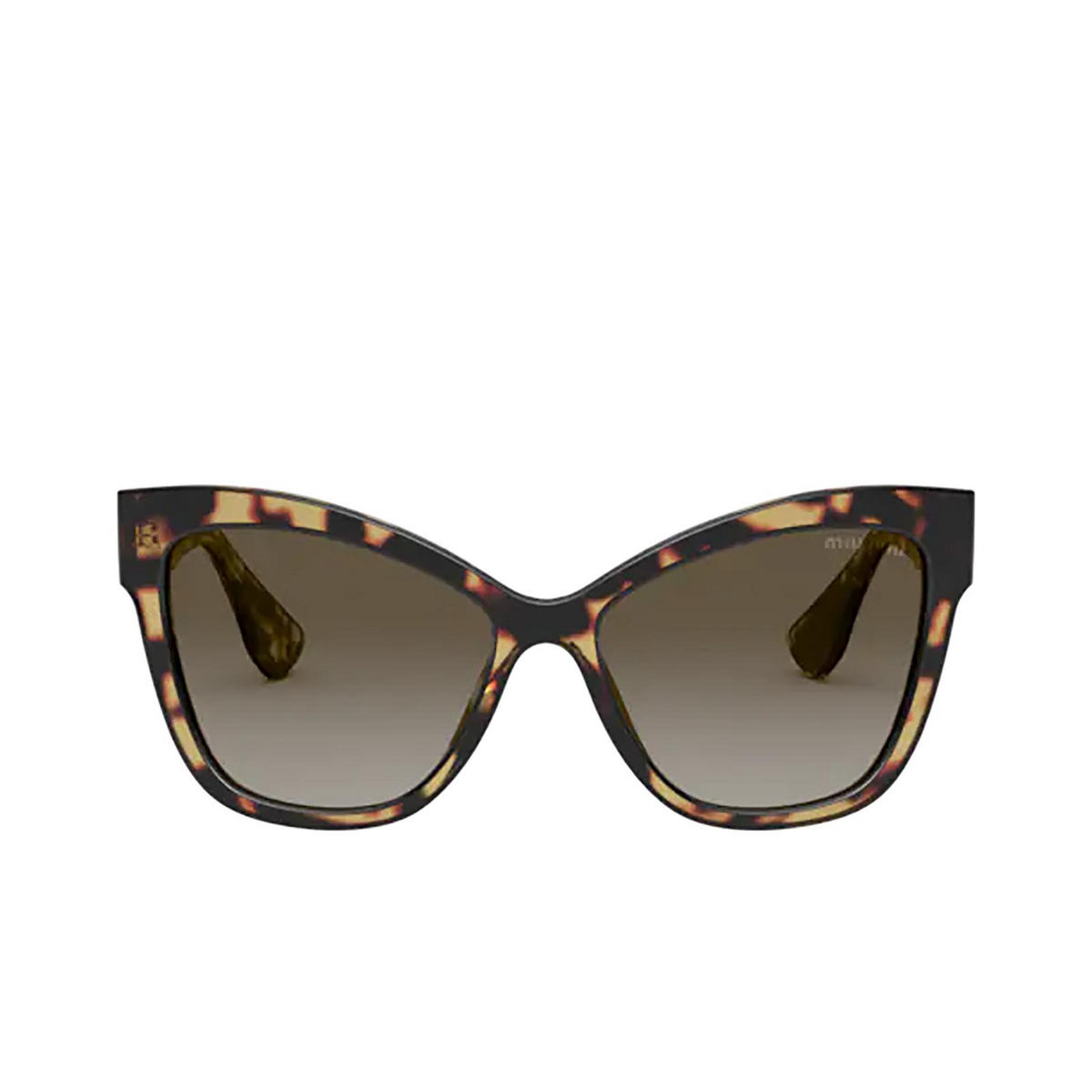 Miu Miu® Cat-eye Sunglasses: MU 08VS color Havana 09H0A7 - front view.